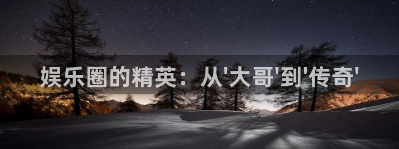 焦点娱乐登录：娱乐圈的精英：从\'大哥\'到\'传奇\'